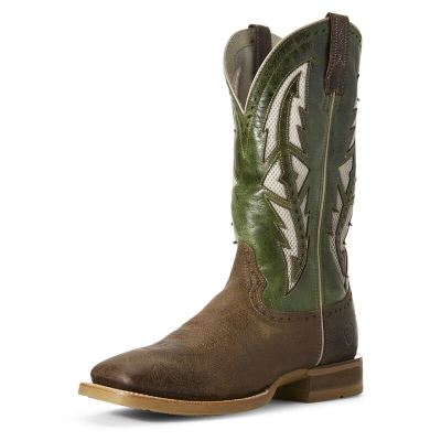 Ariat Cowhand VentTEK - Western Laarzen Bruin / Groen Heren - 40849-172